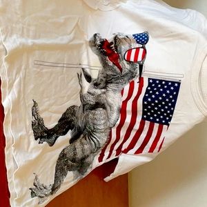 A t Rex how did the American flag